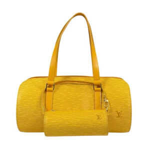 Louis Vuitton Soufflot Epi Handbag Leather Yellow